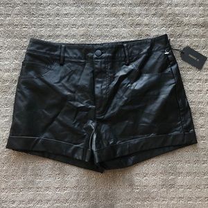 Forever 21 Vinyl Faux Leather Black Shorts 27
